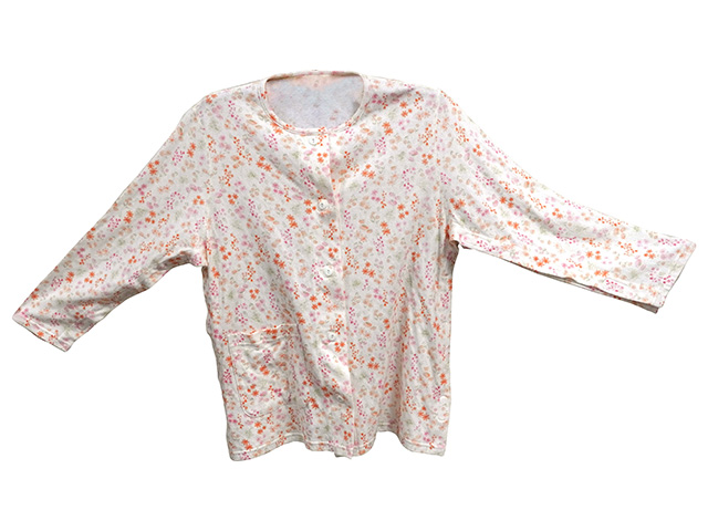 全開パジャマトップ（長袖・マジックテープ®）